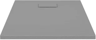 vidaXL Lumarko Brodzik prysznicowy, SMC, szary, 90 x 70 cm 148931 - Brodziki prysznicowe - miniaturka - grafika 3