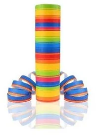GO Serpentyna tęczowe paski - 4 m - 1 szt. PF-STPA - Dekoracje sali - miniaturka - grafika 2