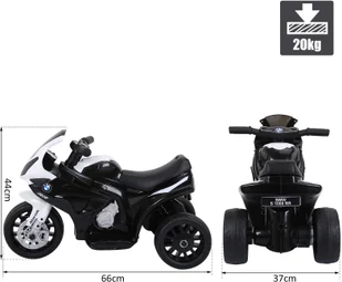 Homcom MOTOREK ELEKTRYCZNY LICENCJA BMW 3 KOŁA Z AKUMULATOREM czarny - Pojazdy elektryczne dla dzieci - miniaturka - grafika 2