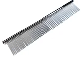 Szczotki i furminatory - Calissimo Stalowy Grzebień Do Czesania Psa Kota Groomerski Srebrny GRZ151 - miniaturka - grafika 1