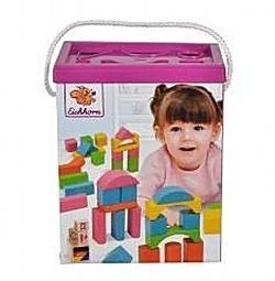 Eichhorn Klocki Kolorowe w wiaderku 75 sztuk - Klocki - miniaturka - grafika 2