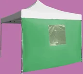 Pawilony ogrodowe - Ściana boczna 3m z oknem do konstrukcji z profilu sześciokątnego, Zielony - miniaturka - grafika 1