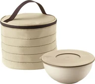 Akcesoria do grilla - Guzzini Torba termiczna okrągła z pojemnikiem On The Go beżowa 03290279 - miniaturka - grafika 1