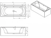 Wanny - Riho Linares Plug & Play 180x80 BD55005 - miniaturka - grafika 1