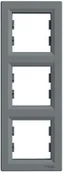 Klawisze i ramki - Schneider Asfora ramka potrójna pionowa stal EPH5810362 EPH5810362 - miniaturka - grafika 1