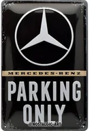 Dekoracje domu - Art Nostalgic 22276 Mercedes-Benz parking Only | retro tabliczka blaszana tabliczka | Vintage-|-dekoracja ścienna | metalowe | 20 x 30 cm 22276 - miniaturka - grafika 1