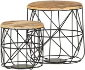 Stoły - vidaXL Stoliki kawowe, 2 szt., lite drewno mango 8719883826806 - miniaturka - grafika 1