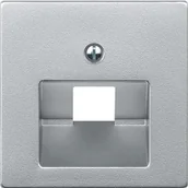 Wyłączniki światła i elektryczne - Merten Płytka centralna 298360 UAE-zastosowanie, 1-krotnie, aluminium, system M 1325903 - miniaturka - grafika 1