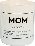 Świece - NoName świeca zapachowa Mama 7,5 x 12 cm wosk/szkło biała twm_939746 - miniaturka - grafika 1