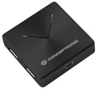 Huby USB - Conceptronic Conceptronics Conceptronics HUBBIES02B - Version 1 - hub - 4 ports USB hub - 4 - Czarny HUBBIES02B - miniaturka - grafika 1