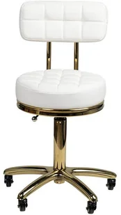 TABORET KOSMETYCZNY GOLD AM-961 BIAŁY 131988 - Krzesła i taborety kosmetyczne - miniaturka - grafika 7