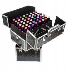 Kuferek kosmetyczny z kratą na lakiery krokodyl - Kosmetyczki, organizery i kuferki - miniaturka - grafika 15