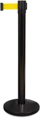 Akcesoria do reklamy - Słupek odgradzający czarny z taśmą żółtą 2,2m - miniaturka - grafika 1