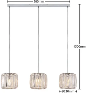 Lindby Sofia lampa na podłużnej belce 3-pkt. chrom - Lampy sufitowe - miniaturka - grafika 2