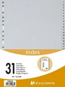 Przekładki do segregatorów - Exacompta Skorowidz A4 częściowy 1  31 PP Szary 1931E - miniaturka - grafika 1