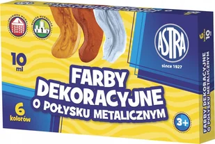 Astra Farby dek. o połysku met. 6 kolorów 10 ml - Artykuły biurowe - miniaturka - grafika 2
