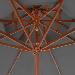 vidaXL Parasol ogrodowy z podwójnym daszkiem, 270 cm, antracytowy - Parasole ogrodowe - miniaturka - grafika 3