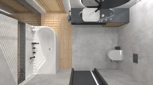 Corsan Wanna narożna Intero prawa 160 cm z szeroką krawędzią i wykończeniem białym 648783 - Wanny - miniaturka - grafika 6