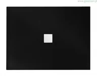 Brodziki prysznicowe - Besco Ultraslim Nox Black 100x90 cm prostokątny czarny - miniaturka - grafika 1