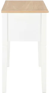 vidaXL Biurko, białe, 109,5x45x77,5 cm, drewniane vidaXL - Biurka - miniaturka - grafika 4