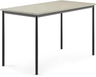 Meble do szkół i przedszkoli - AJ Produkty Stół SONITUS, 1600x800x900 mm, jasno szare linoleum, antracyt - miniaturka - grafika 1