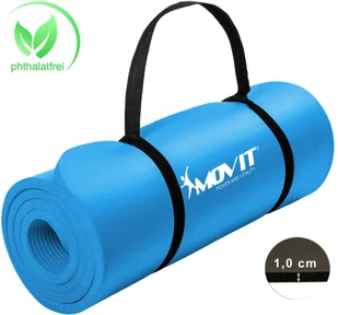 MOVIT NIEBIESKA MATA PIANKOWA 183x60x1,0cm DO ĆWICZEŃ GIMNASTYKI FITNESS JOGI 20040606 - Maty do jogi - miniaturka - grafika 11