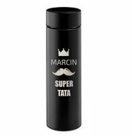 Kubki termiczne - Murrano Kubek termiczny Termos z wyświetlaczem LED z grawerem dla taty KUB-E-BK-038 - miniaturka - grafika 1