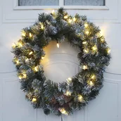 Oświetlenie świąteczne - Best Season Wieniec Edmonton z 30 LED, 50 cm - miniaturka - grafika 1