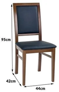 Lectus Komplet krzeseł Turyn, czarny, 2 szt. - Krzesła - miniaturka - grafika 5