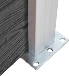 shumee Panel ogrodzeniowy WPC 95x(105 180) cm czarny - Pozostałe ozdoby ogrodowe - miniaturka - grafika 6