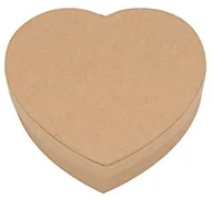 Dekoratorstwo - Glorex GmbH glorex serce-Box, kartonu, naturalny, 9,2 x 9 x 2,6 cm 6 2025 092 - miniaturka - grafika 1