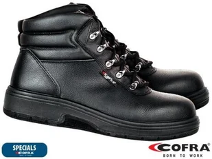 Cofra S.r.l. Kozaki na buty S2P HRO Hi SRA asfalt bezpieczeństwo pracy na buty asfalt modelerze na ulicach budowy prawdziwej skóry z tworzywa sztucznego zatyczka zabezpieczenie przebiciowe Czarny, czarny 82020-000.W45 - Obuwie robocze - miniaturka - grafika 2