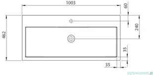 Riho Spring Vow umywalka konglomeratowa 1-otw 100x46cm biała matowa F70107 - Umywalki - miniaturka - grafika 2