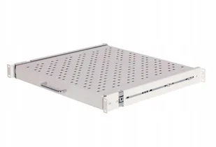 NetRack Półka do szafy 19'' 1U/400 mm, wysuwana, szary 119-100-400-121 - Szafy rack - miniaturka - grafika 2