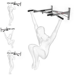 K-SPORT Drążek treningowy do ćwiczeń podciągania ścienny+hak na worek KSH002 - Poręcze i drążki do podciągania - miniaturka - grafika 2