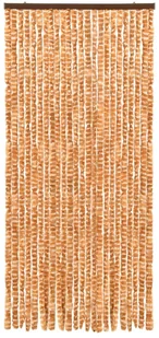 vidaXL Zasłona przeciwko owadom, ochra i biel, 90x220 cm, szenil vidaXL - Akcesoria do okien - miniaturka - grafika 2