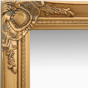 vidaXL Lustro ścienne w stylu barokowym, 50x50 cm, złote - Lustra - miniaturka - grafika 3