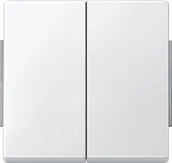 Wyłączniki światła i elektryczne - Merten 343519 przełącznik kołyskowy zapewnia przełącznik dwugrupowy, biel polarna, Aqua designerska 1325927 - miniaturka - grafika 1