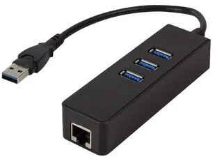 Logilink Konwerter USB 3 0 - RJ45 Gigabit Ethernet z hubem 3x USB 3 0 - Konwertery sieciowe i transceivery - miniaturka - grafika 7