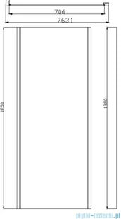 Omnires Bronx kabina prysznicowa 110x80x185cm przejrzysta S20A3110+10P80 - Kabiny prysznicowe - miniaturka - grafika 3