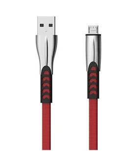 SENBONO SOMOSTEL KABEL USB TYP-C 2.4A CZERWONY 2400MAH QUICK CHARGER QC 3.0 1M POWERLINE METALOWE WTYKI BW02 BW02 TYP-C RED - Kable USB - miniaturka - grafika 4