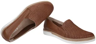 Simen Półbuty wsuwane Slip On 0106 Brązowe 62218375 - Slip on damskie - miniaturka - grafika 2