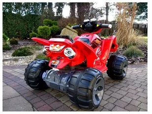 LEAN CARS Quad na Akumulator Duże Koła Czerwony - Pojazdy elektryczne dla dzieci - miniaturka - grafika 22