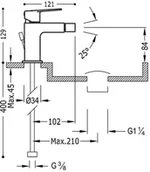 Baterie bidetowe - Tres Project Colors Bateria bidetowa czarny mat 21112001NM - miniaturka - grafika 1