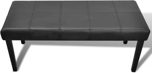 vidaXL vidaXL Ławka ze skóry syntetycznej, czarna - Ławki do przedpokoju - miniaturka - grafika 3