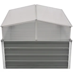 vidaXL vidaXL Szklarnia 100 x 85 cm, stal galwanizowana, szara - Szklarnie ogrodowe - miniaturka - grafika 2