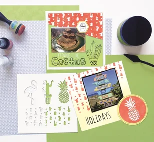 Aladine Szablon, flaming i kaktusy - Scrapbooking - miniaturka - grafika 4