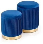 Pufy i podnóżki - Zestaw dwóch puf MONTY Halmar Granatowy V-CH-MONTY-PUFA-GRANATOWY - miniaturka - grafika 1