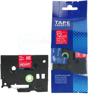 Brother strefadrukarek.pl Taśma TZe-MPVB35 12mm x 4m ozdobna różowe serca biały nadruk - zamiennik| OSZCZĘDZAJ DO 80% - ZADZWOŃ! 730811399 PROMOCJA! TZE-MPVB35 - Taśmy do drukarek barwiące - miniaturka - grafika 3