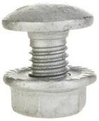 Inne mocowania - Baks Śruba z łbem grzybkowym + nakrętka kołnierzowa ząbkowana komplet) ocynk płatkowy typ SGKF M6X12 651441 100szt. - miniaturka - grafika 1